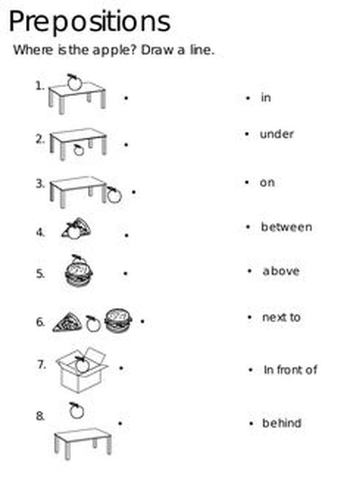 30 Preposition Worksheets For Kindergarten