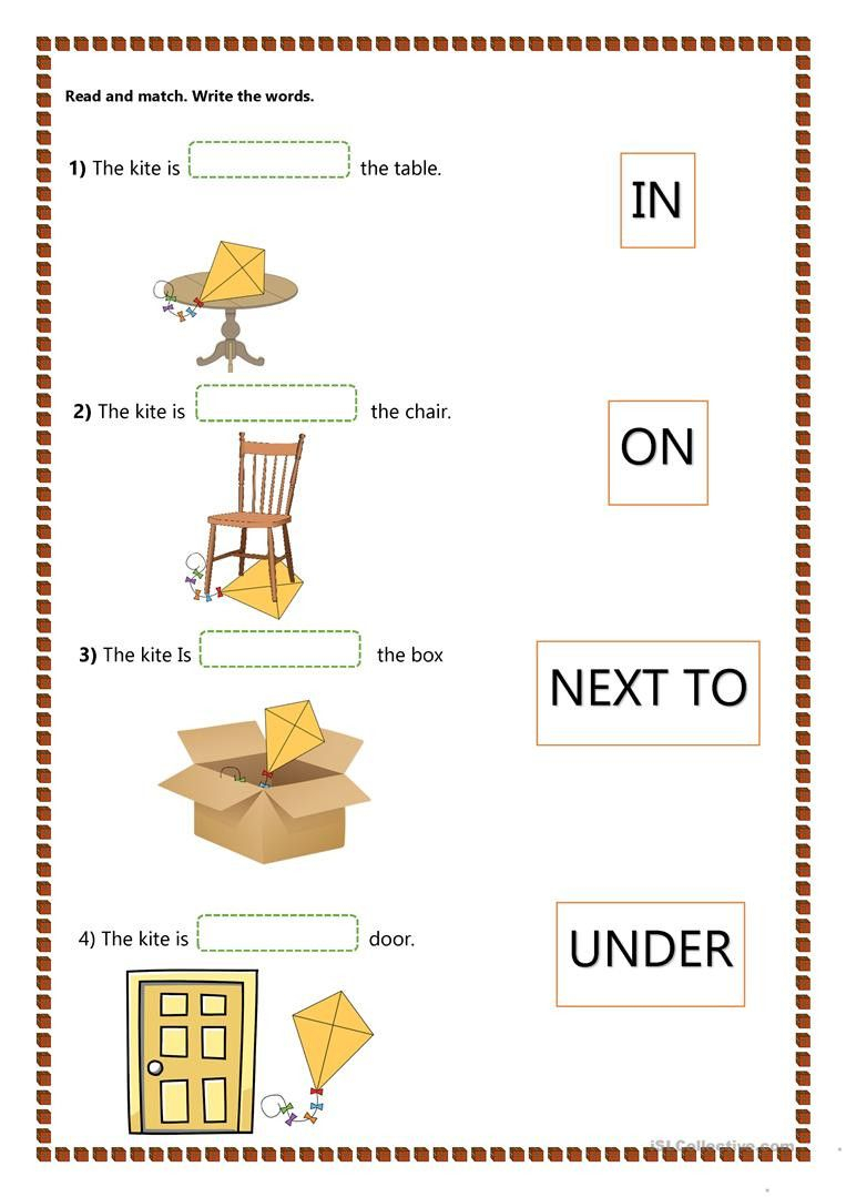 30 Preposition Worksheets For Kindergarten