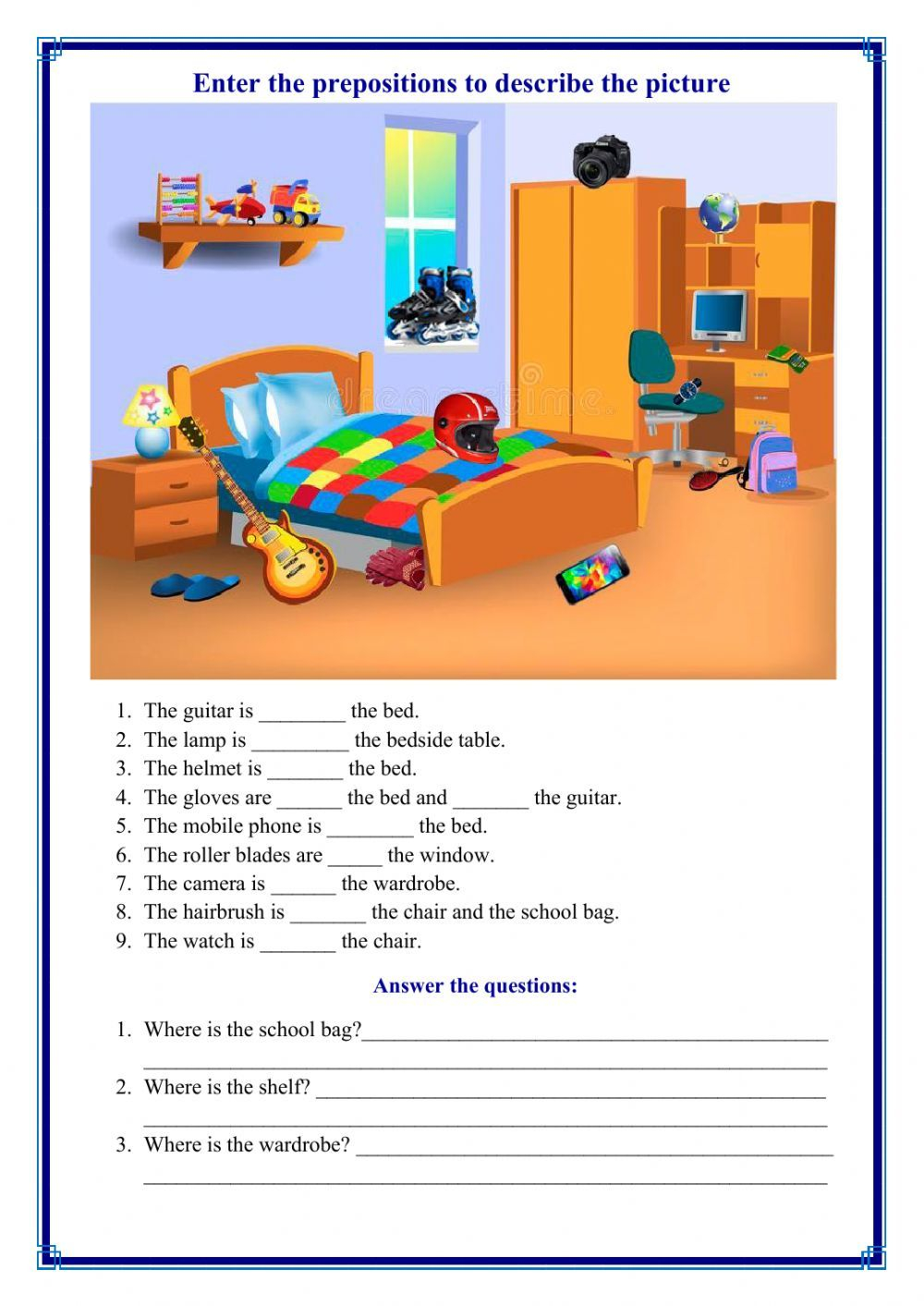 30 Preposition Worksheets For Kindergarten