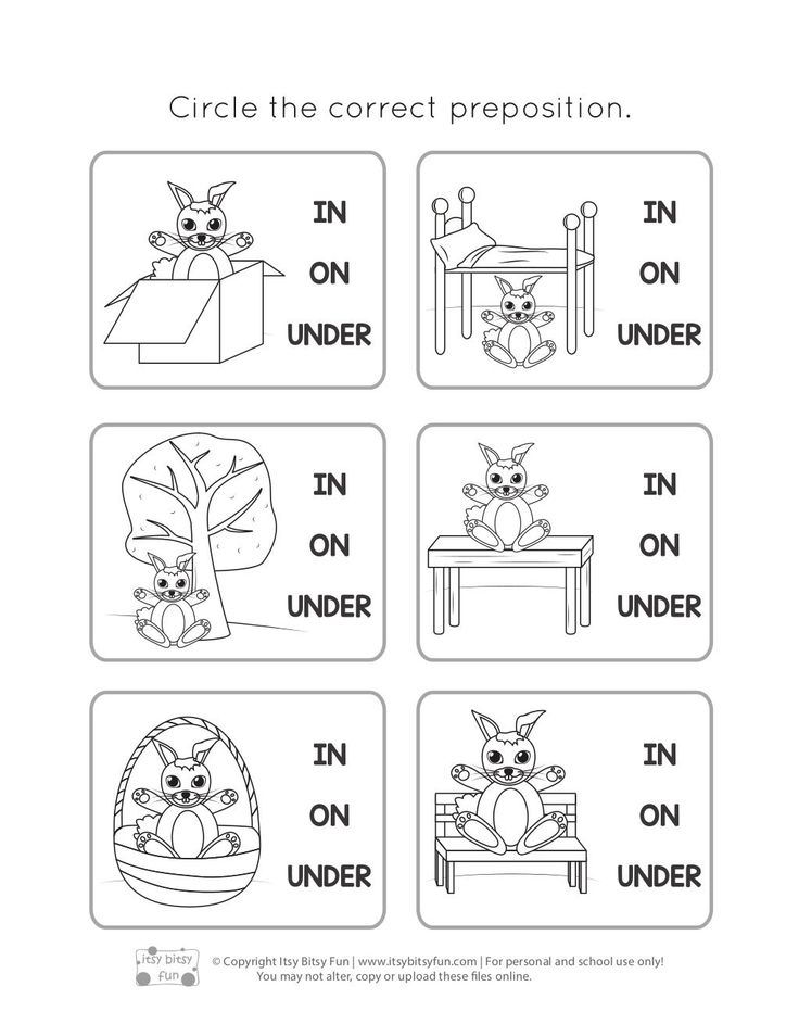 30 Preposition Worksheets For Kindergarten