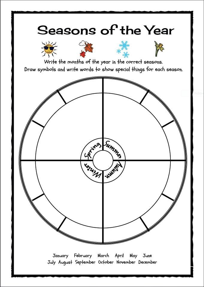 30 Seasons Of The Year Worksheets Kindergarten