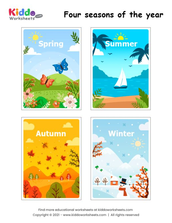 30 Seasons Of The Year Worksheets Kindergarten