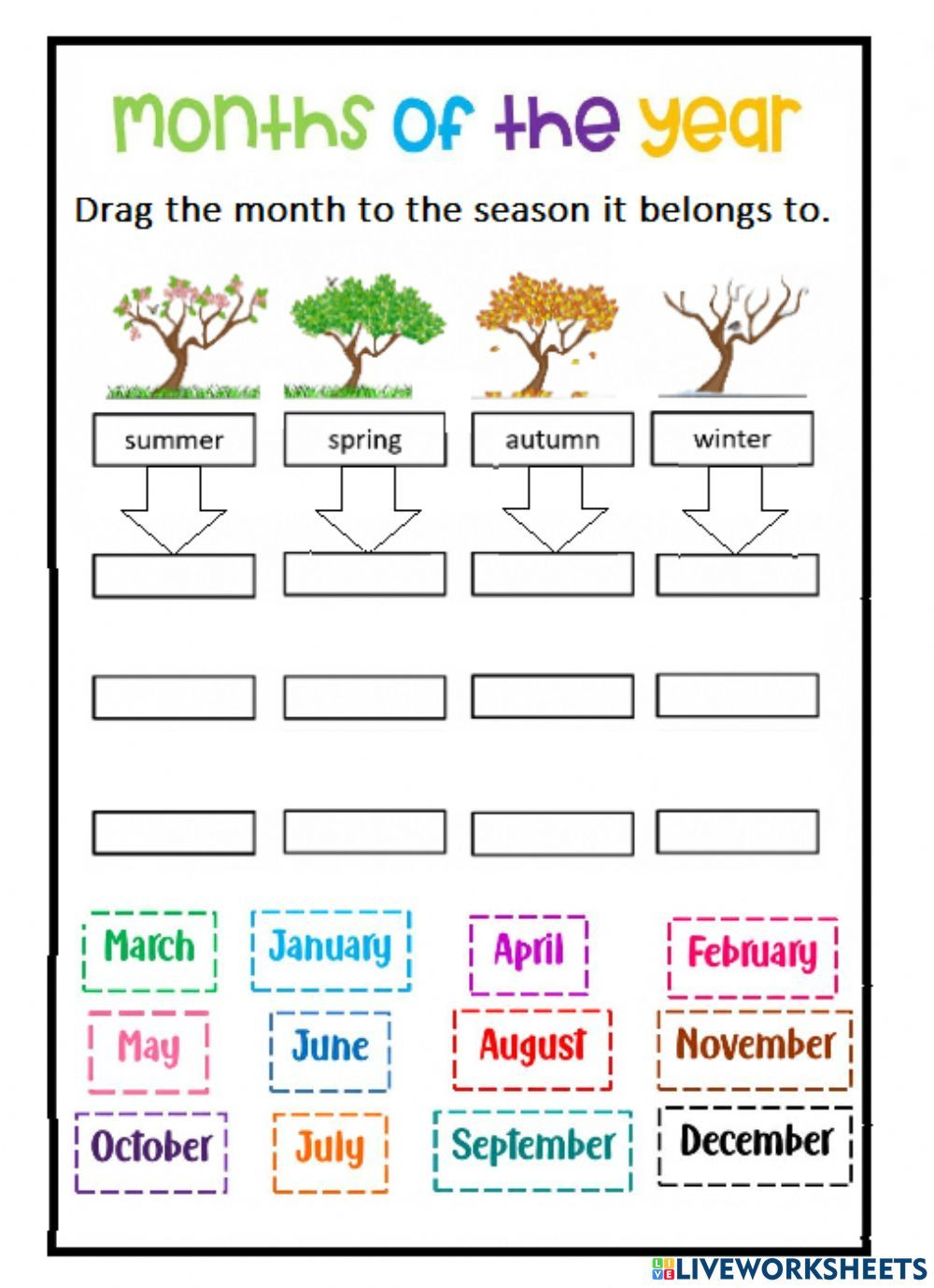 30 Seasons Of The Year Worksheets Kindergarten