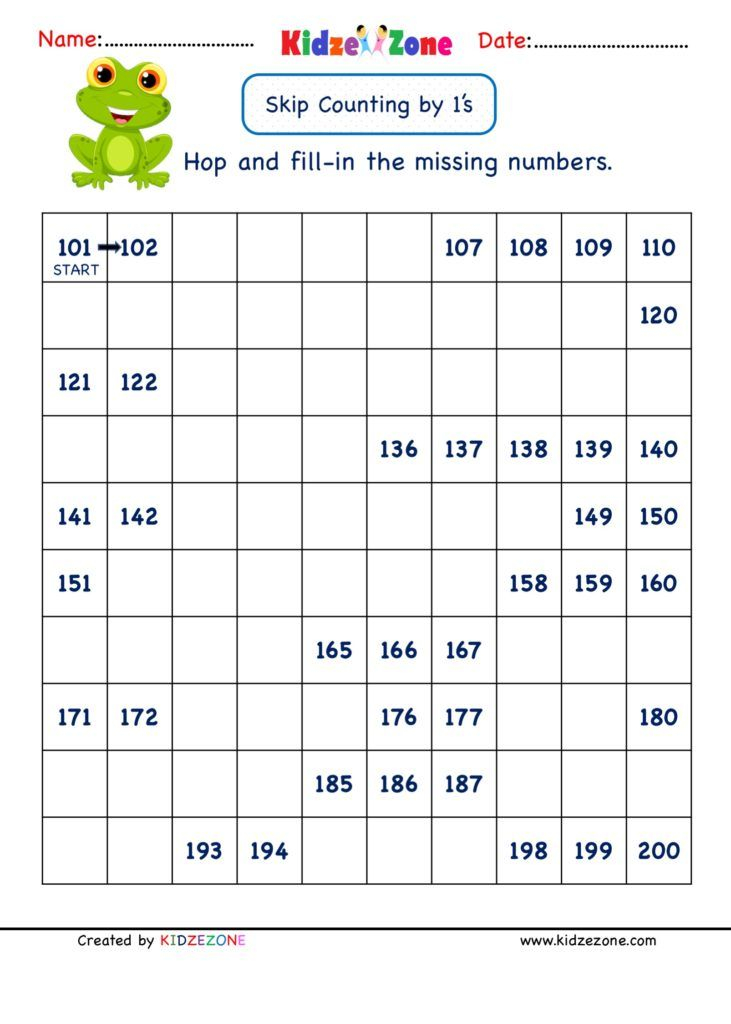 30 Skip Counting Worksheets Kindergarten