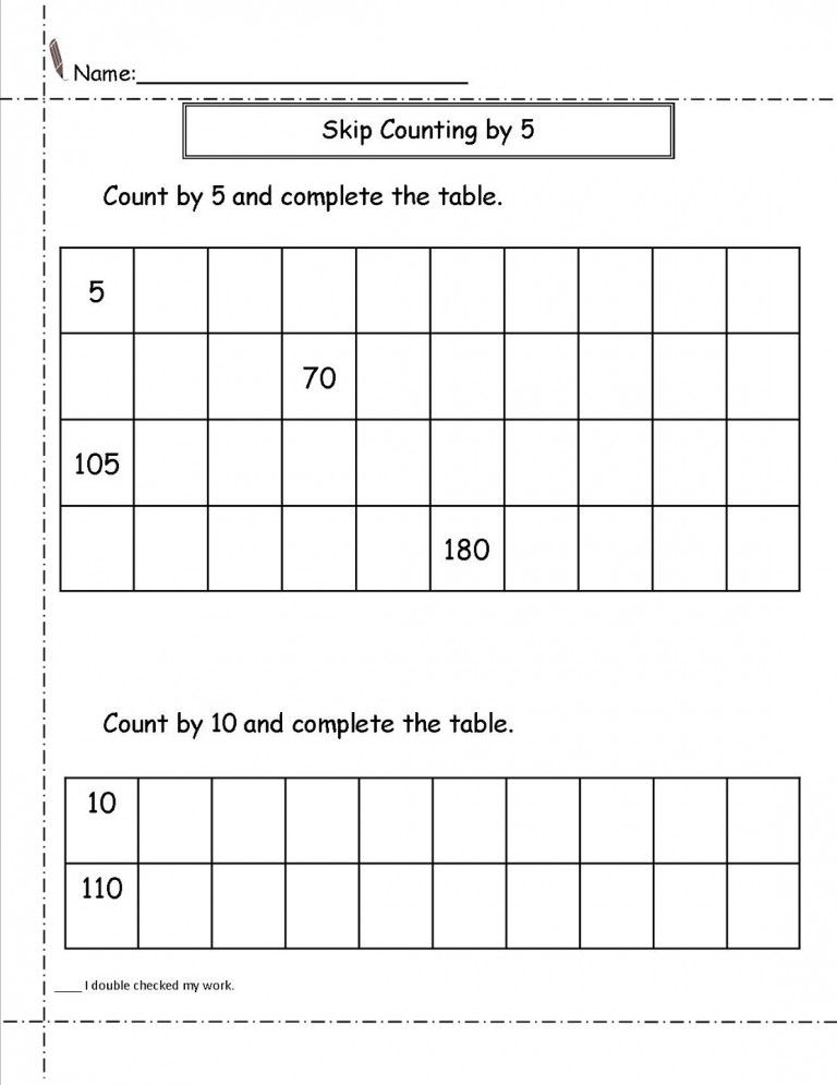 30 Skip Counting Worksheets Kindergarten