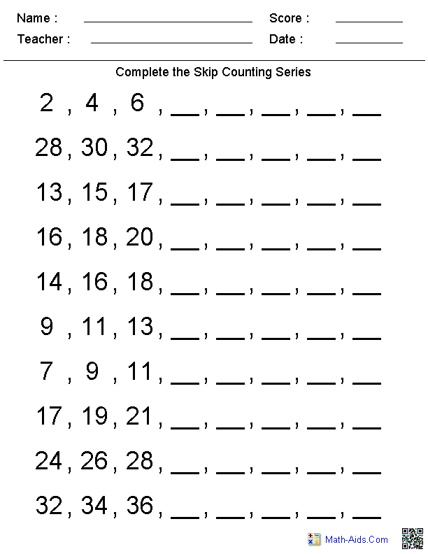30 Skip Counting Worksheets Kindergarten
