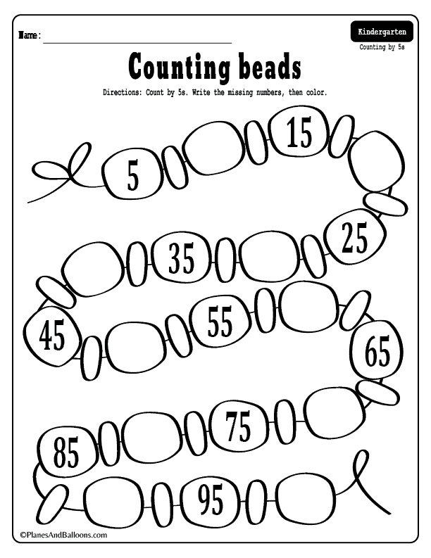 30 Skip Counting Worksheets Kindergarten