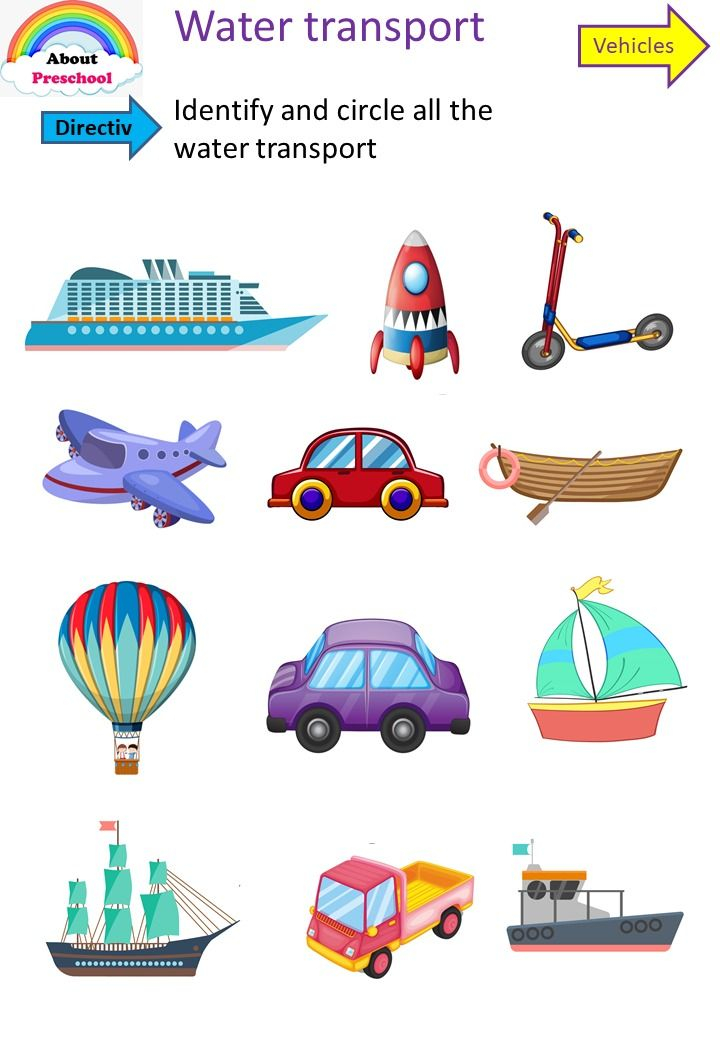 30 Water Transportation Worksheets For Kindergarten