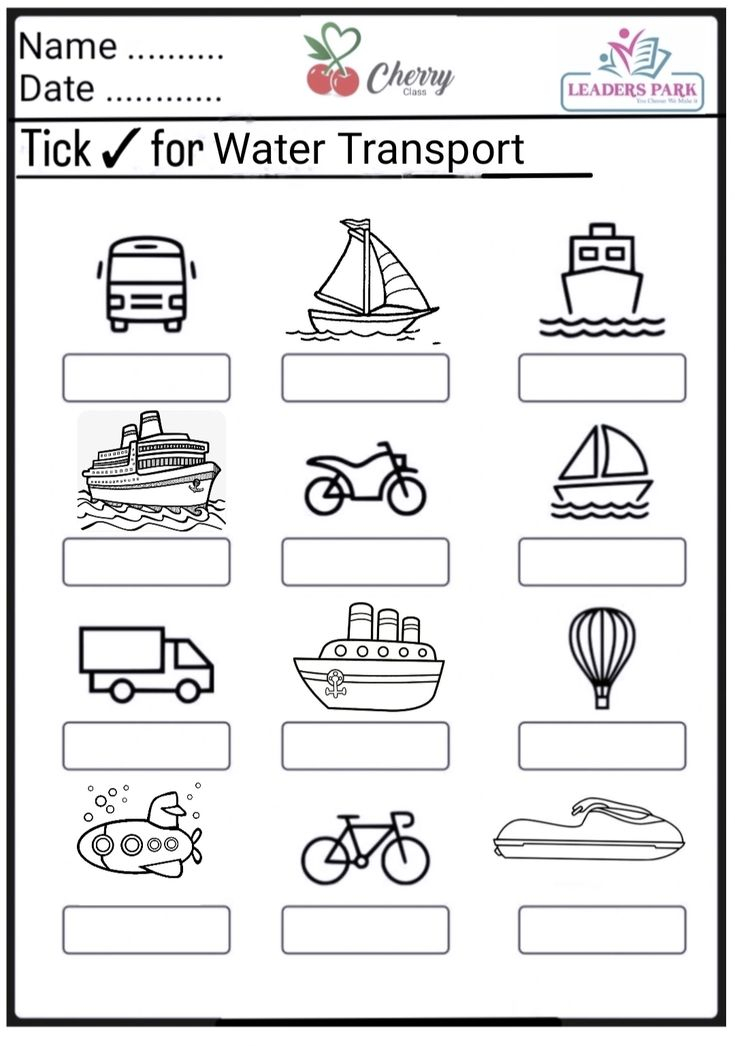 30 Water Transportation Worksheets For Kindergarten