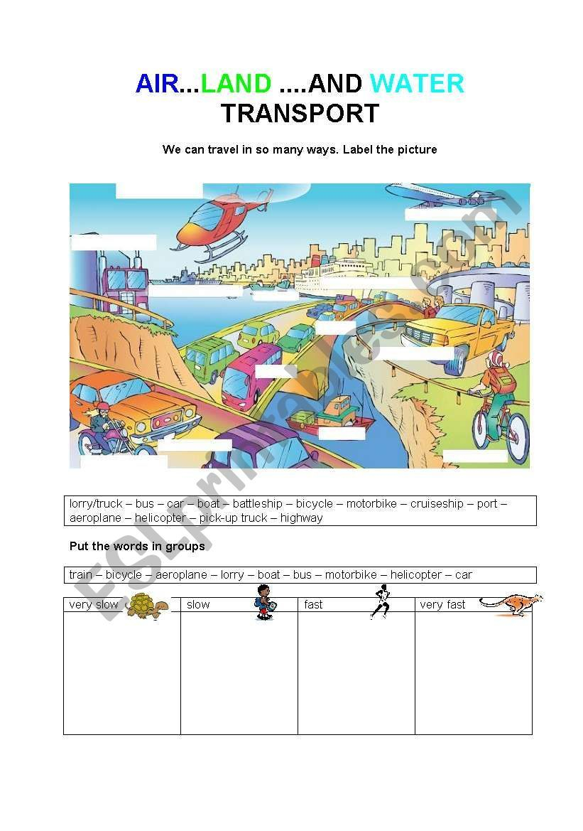 30 Water Transportation Worksheets For Kindergarten