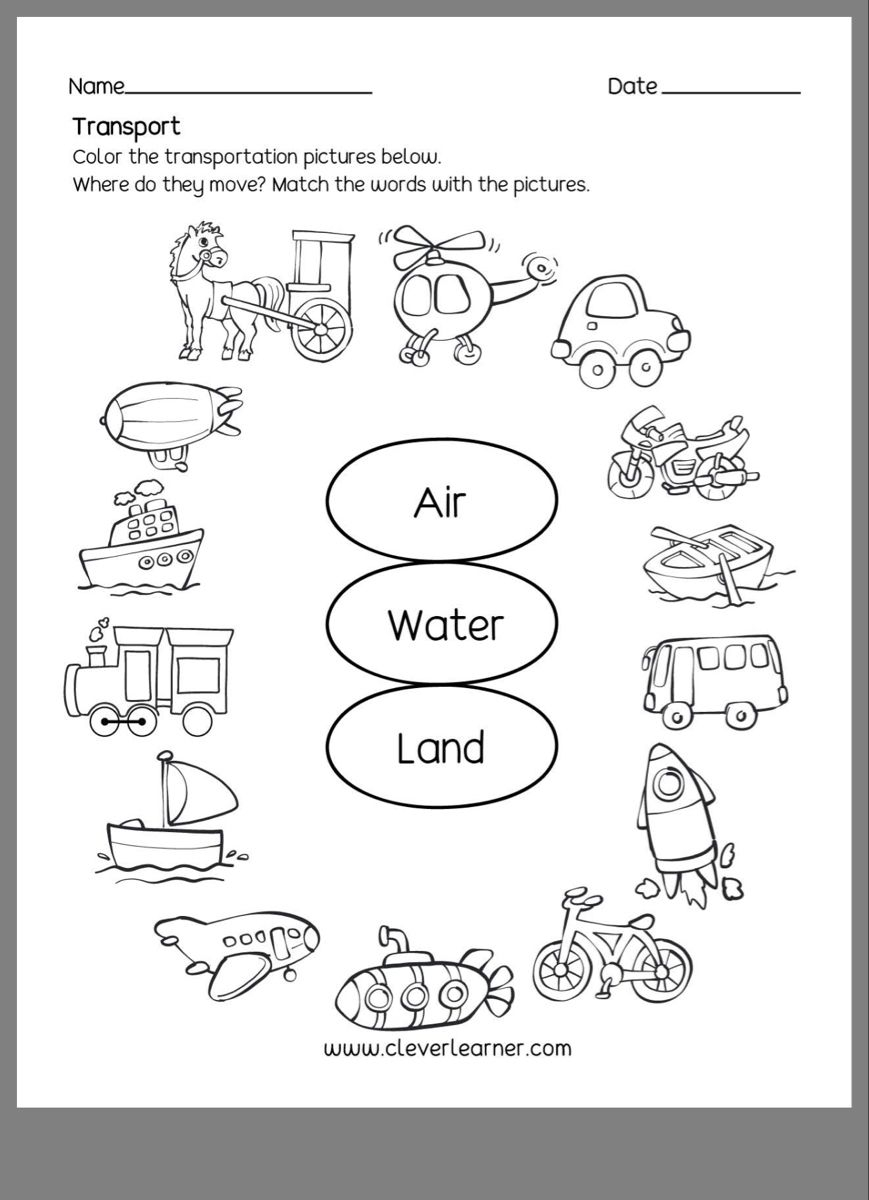 30 Water Transportation Worksheets For Kindergarten