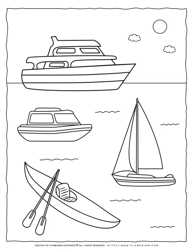 30 Water Transportation Worksheets For Kindergarten