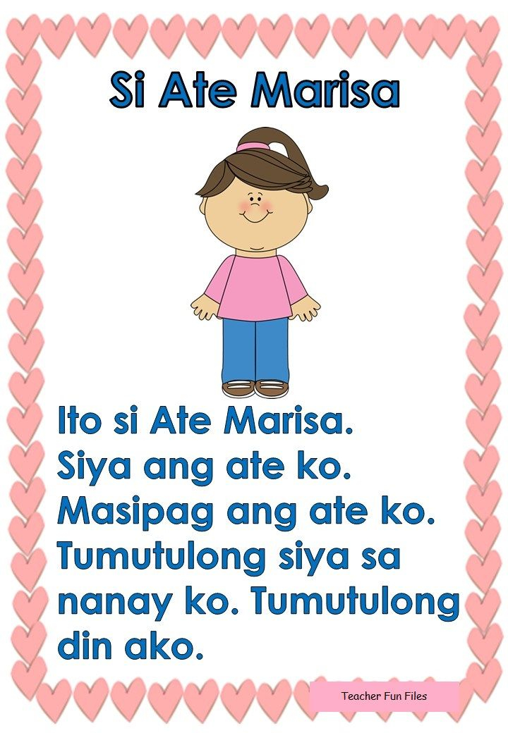 21 1St Grade Reading Worksheets Tagalog English