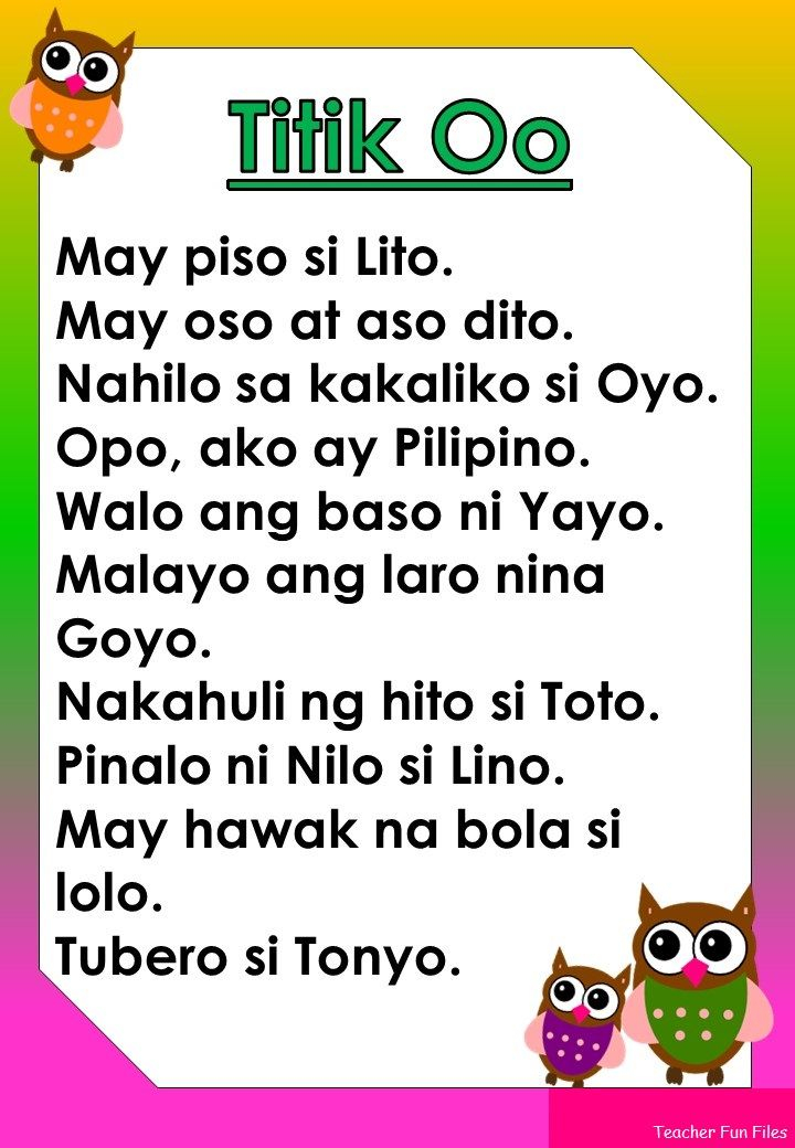 21 1St Grade Reading Worksheets Tagalog English