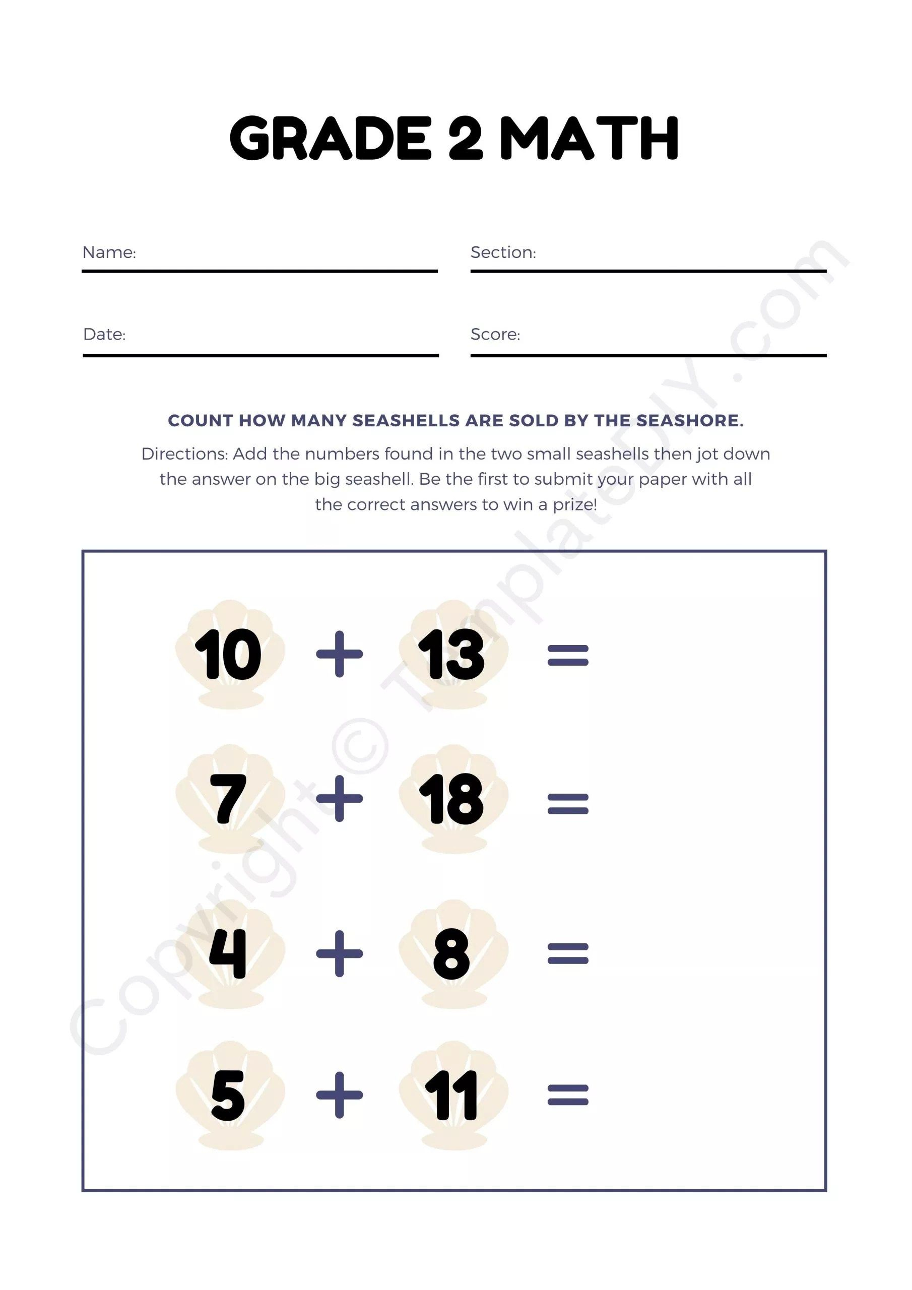 21 2Nd Grade Math Worksheets Reading