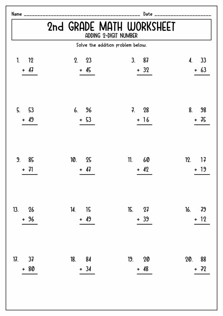 21 2Nd Grade Math Worksheets Reading