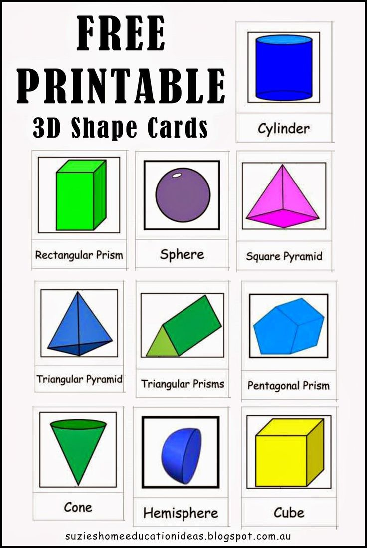 21 3D Shapes Kindergarten Free Worksheets