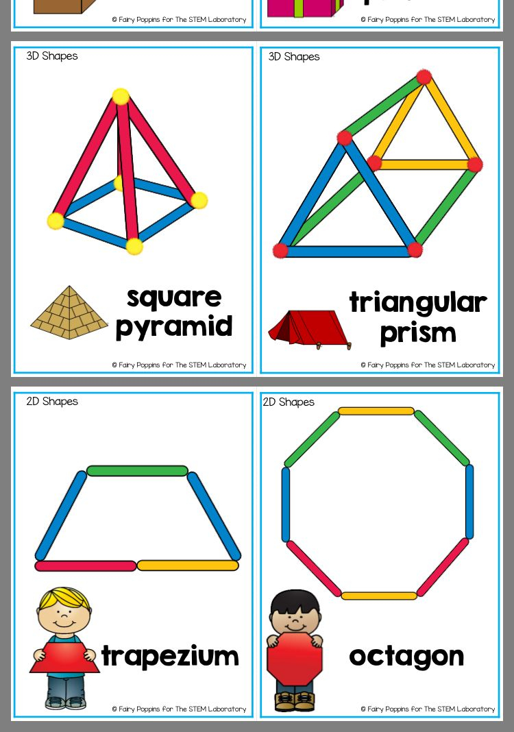 21 3D Shapes Kindergarten Free Worksheets
