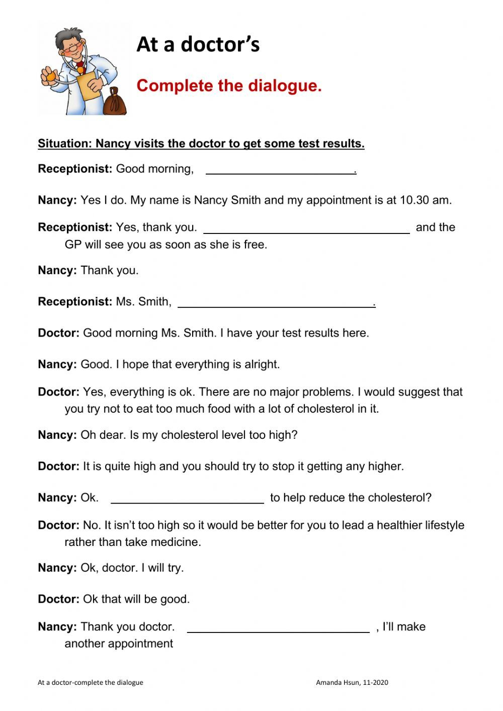 21 Conversation Worksheets English For Grade 1