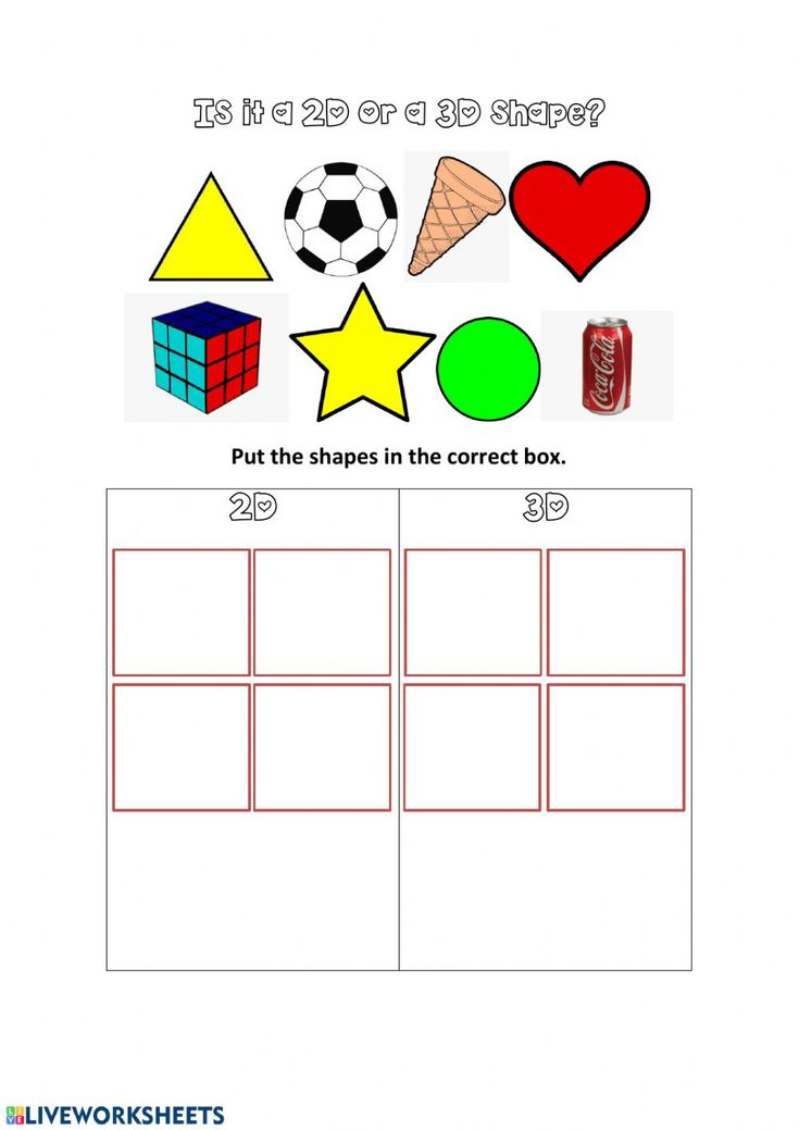 21 Kindergarten 2D And 3D Shapes Worksheets