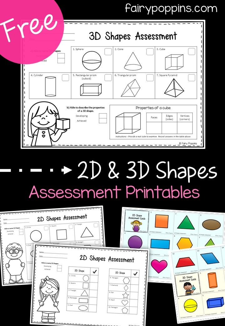 21 Kindergarten 2D And 3D Shapes Worksheets
