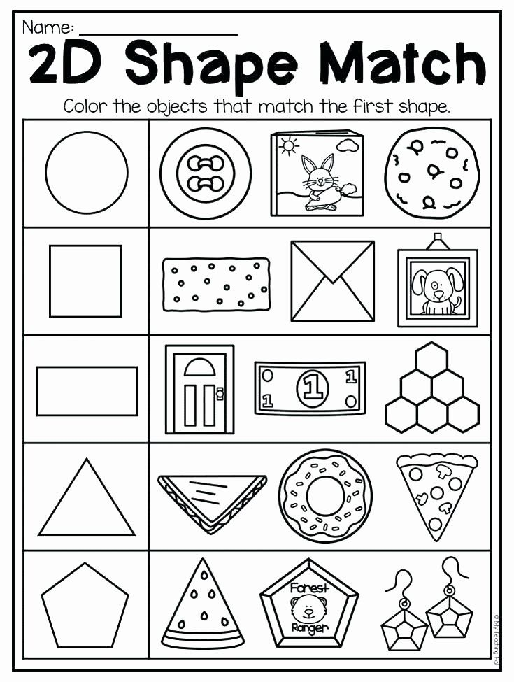 21 Kindergarten 2D And 3D Shapes Worksheets