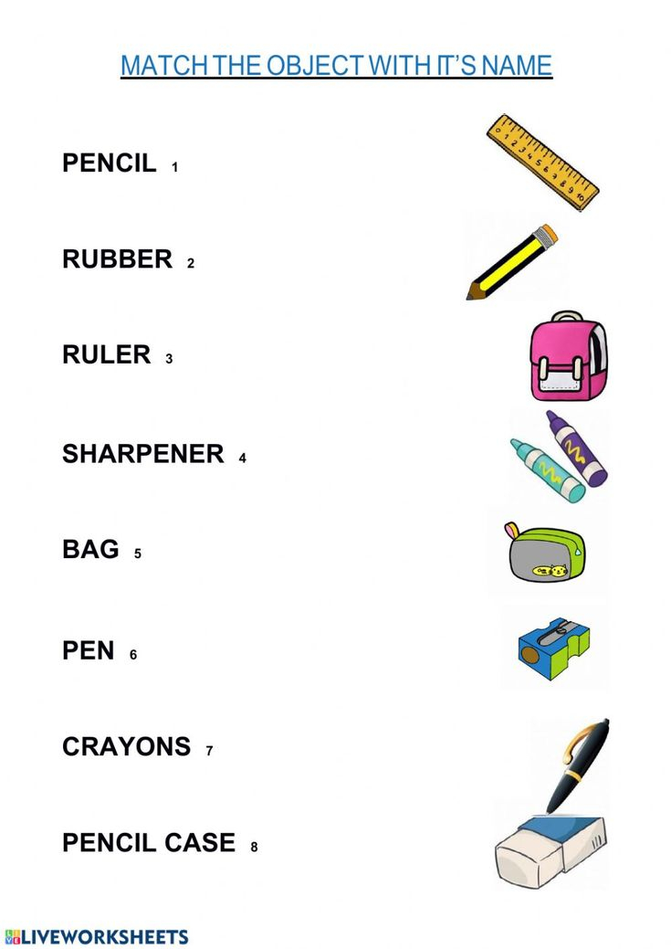 21 My School Worksheets For Kids Kindergarten