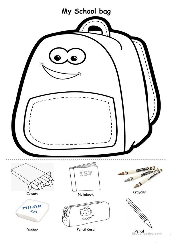 21 My School Worksheets For Kids Kindergarten