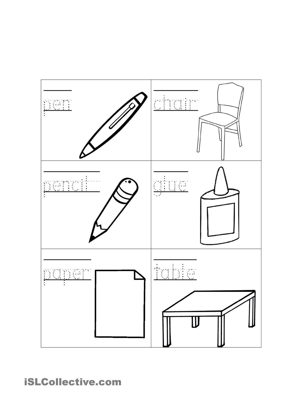 21 My School Worksheets For Kids Kindergarten