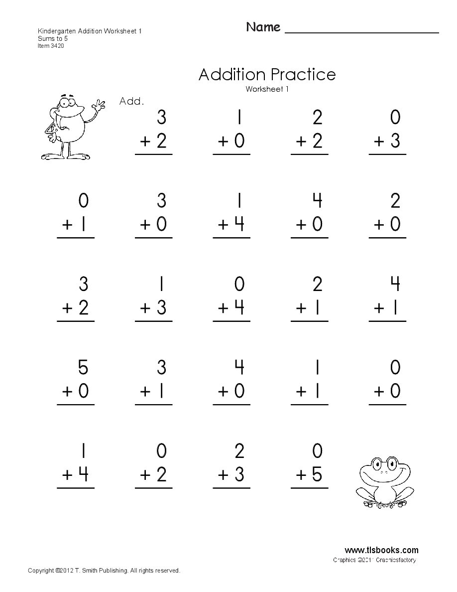21 Picture Addition Worksheets Kindergarten Free