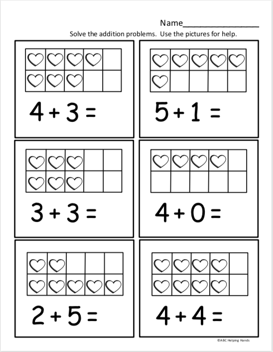 21 Picture Addition Worksheets Kindergarten Free