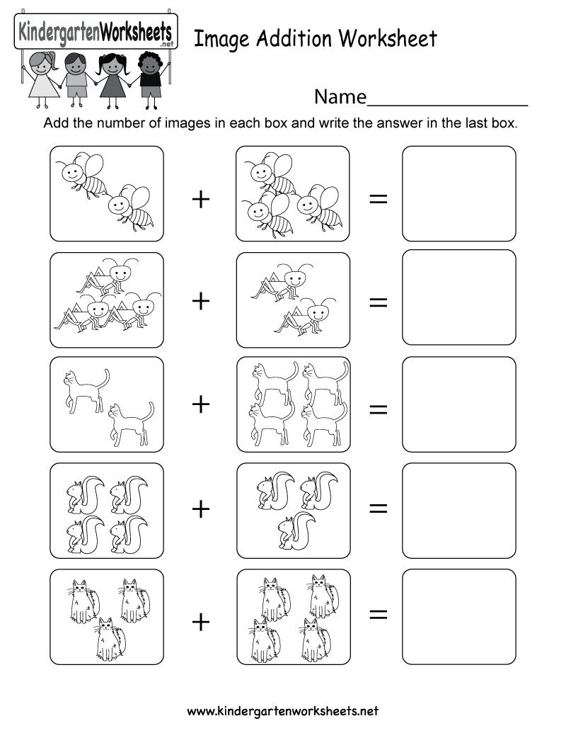 21 Picture Addition Worksheets Kindergarten Free
