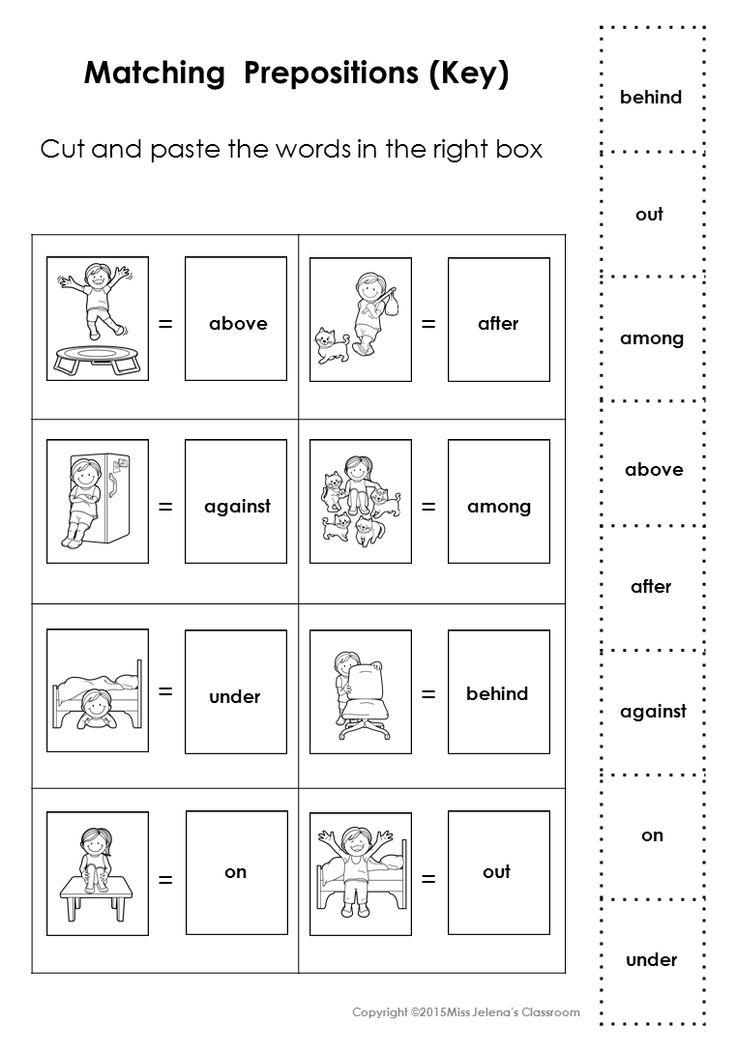 21 Preposition Worksheets For Kindergarten