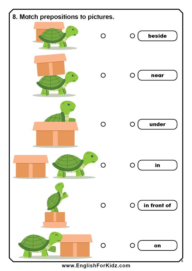 21 Preposition Worksheets For Kindergarten