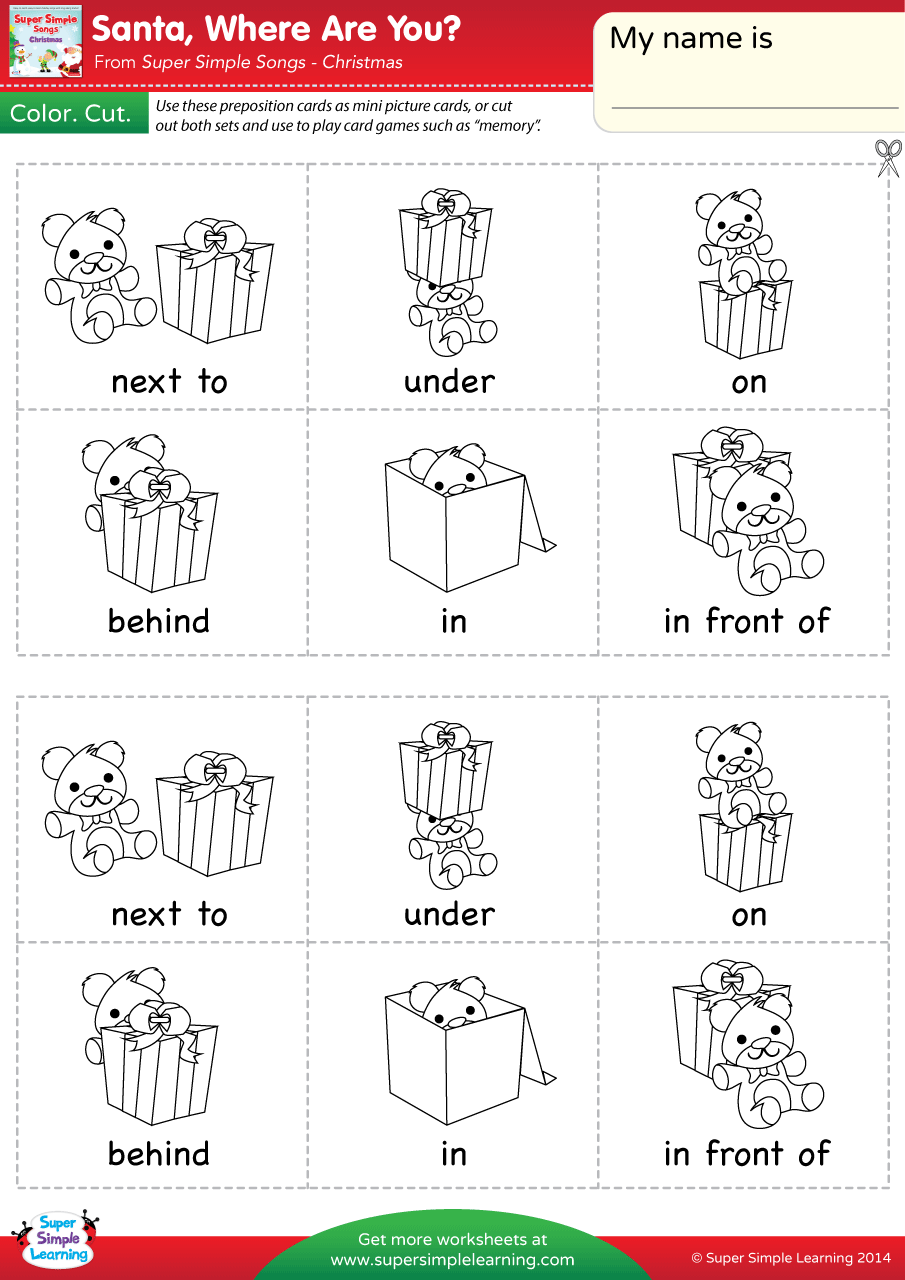 21 Preposition Worksheets For Kindergarten