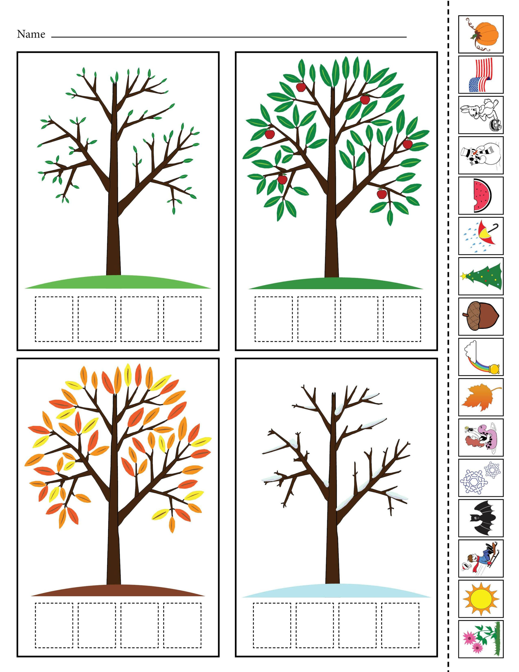 21 Seasons Of The Year Worksheets Kindergarten