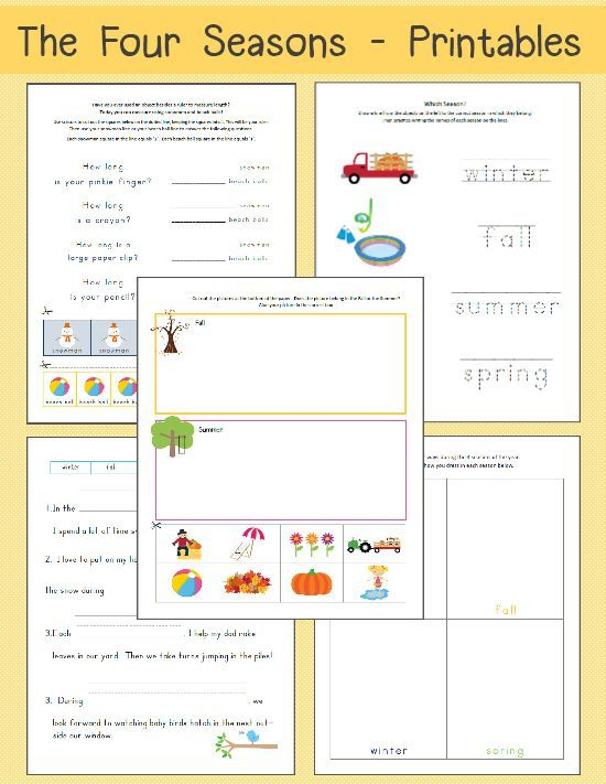 21 Seasons Of The Year Worksheets Kindergarten