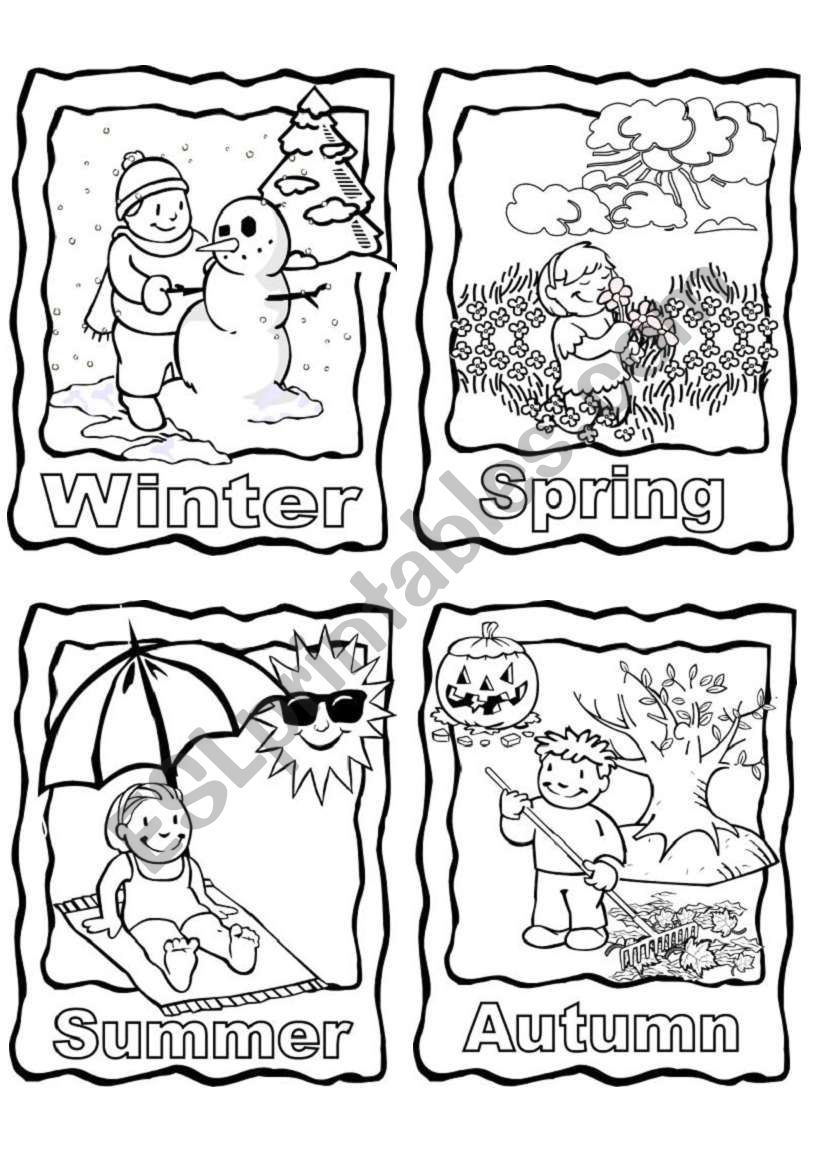 21 Seasons Of The Year Worksheets Kindergarten