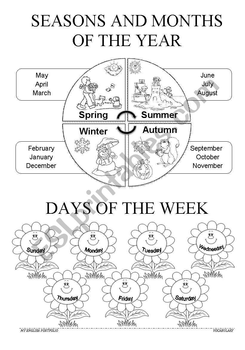 21 Seasons Of The Year Worksheets Kindergarten