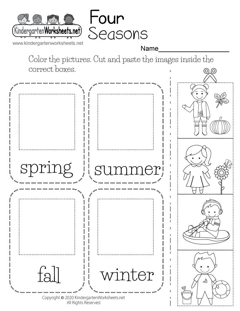 21 Seasons Of The Year Worksheets Kindergarten