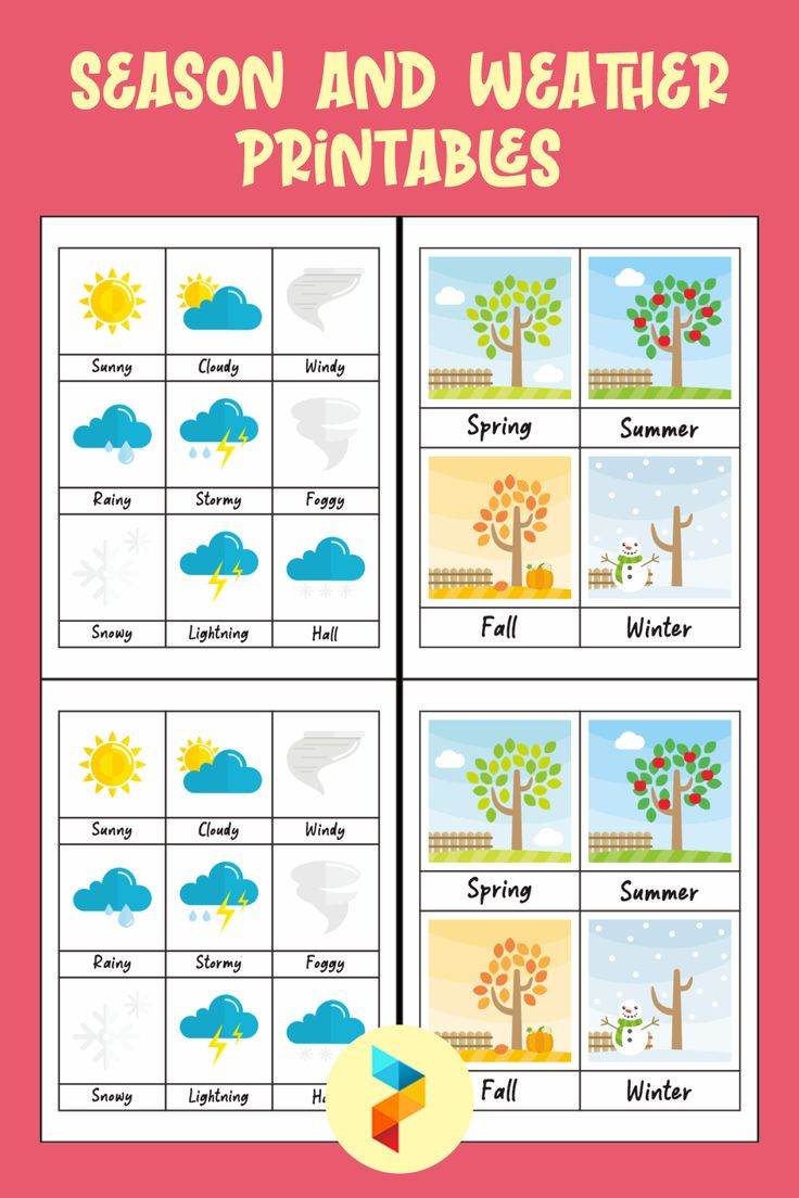 21 Seasons Of The Year Worksheets Kindergarten