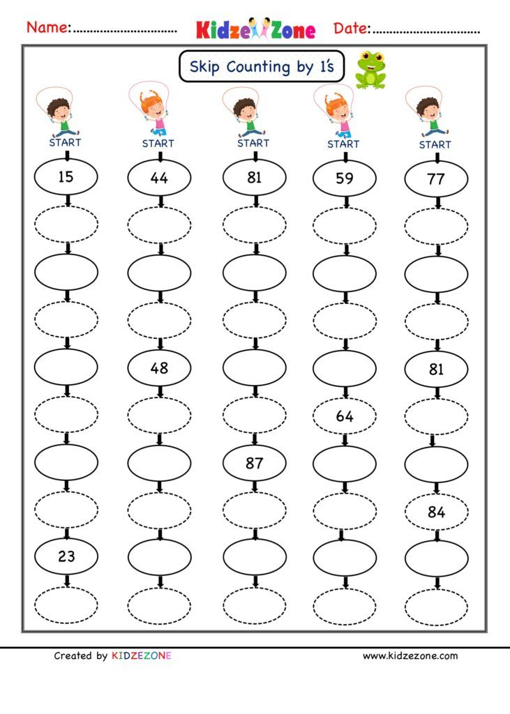 21 Skip Counting Worksheets Kindergarten