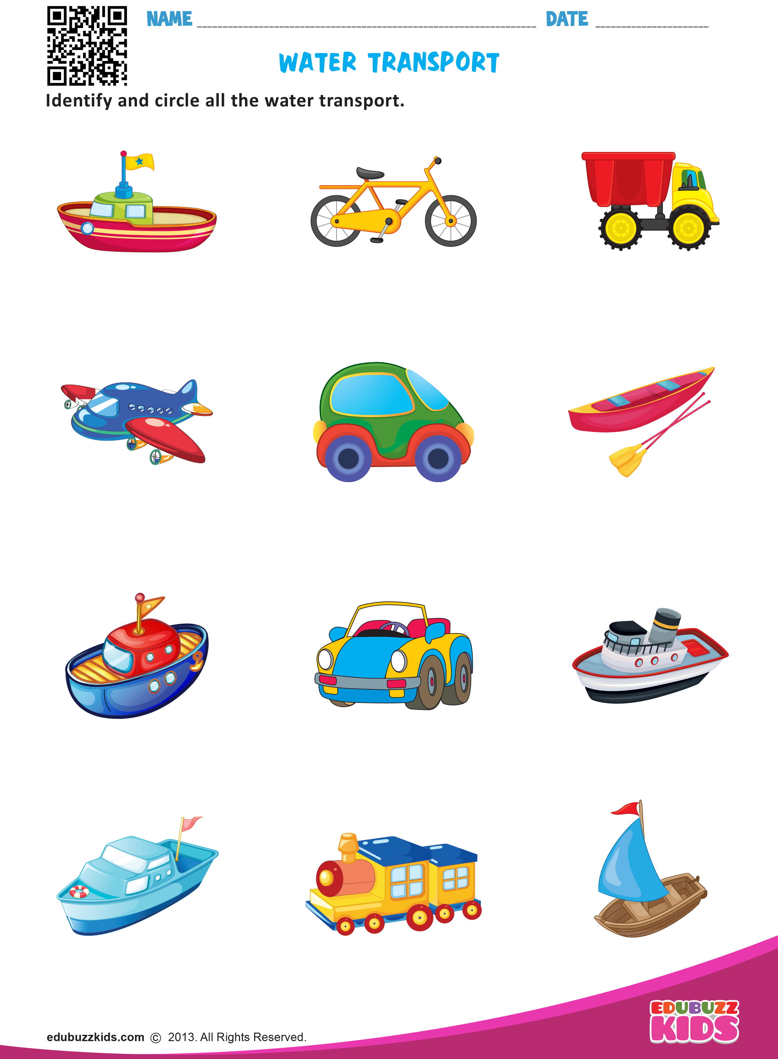 21 Water Transportation Worksheets For Kindergarten