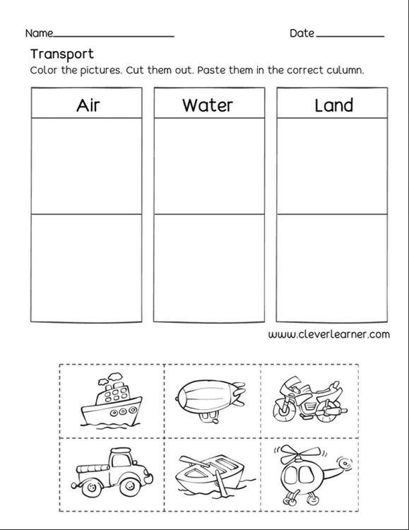 21 Water Transportation Worksheets For Kindergarten